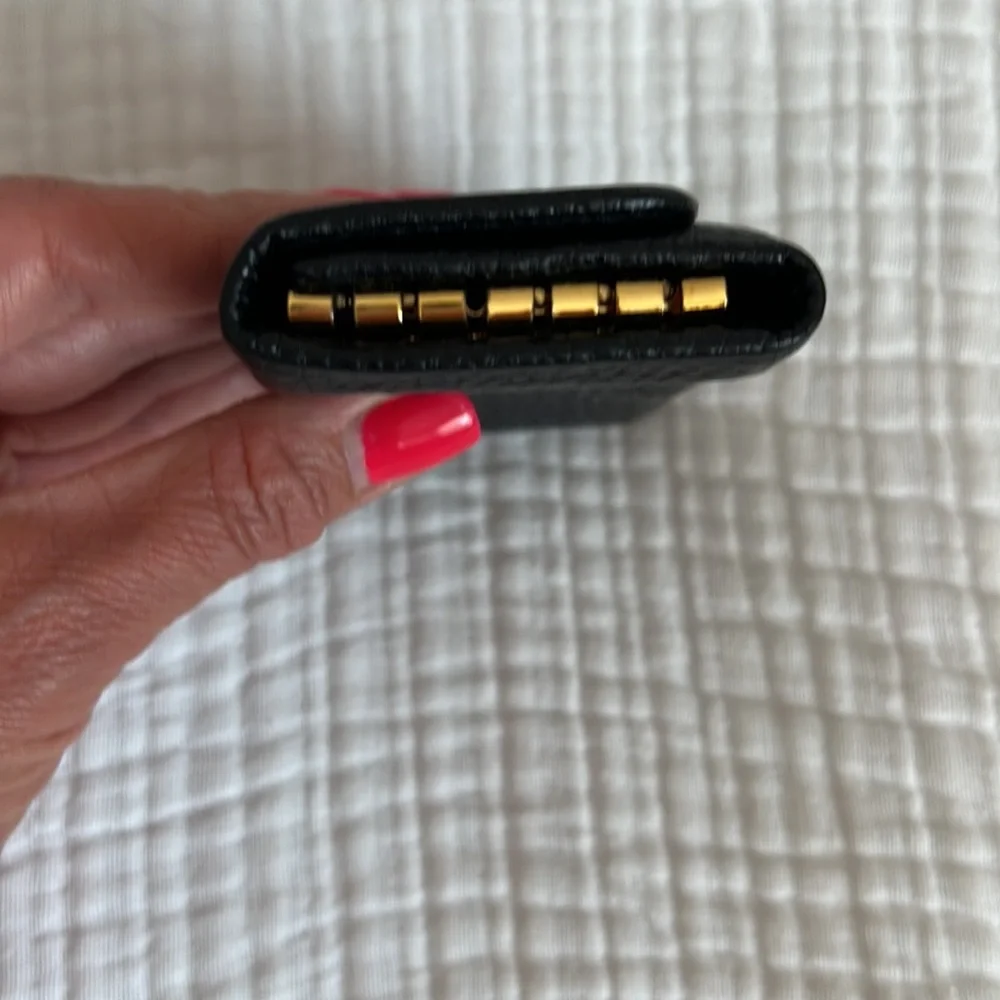 Authentic leather Prada key holder